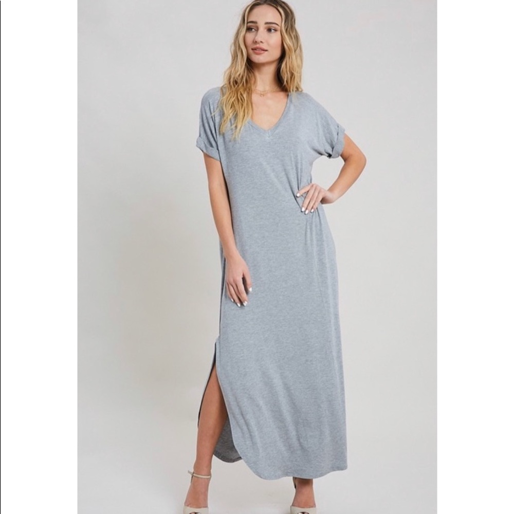 NEW! Gray Maxi Dress! - Picture 2 of 6